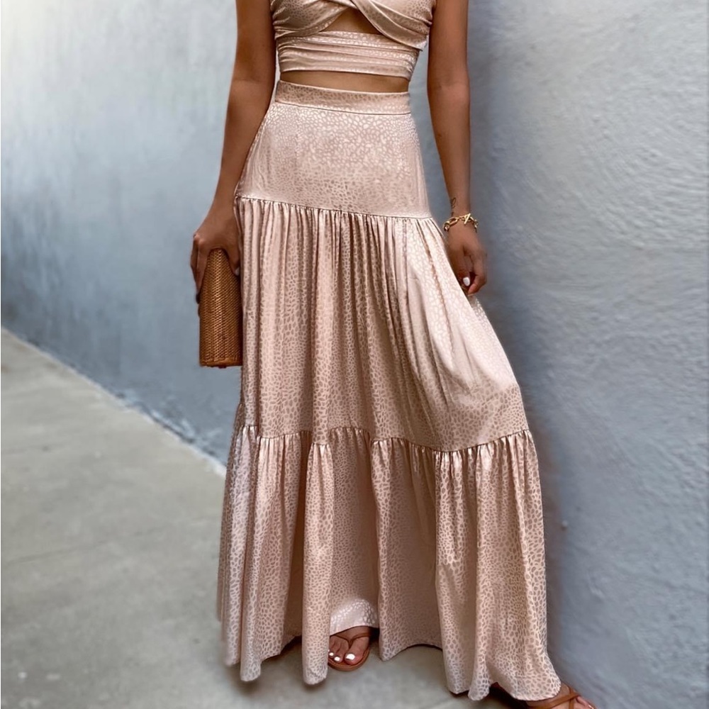 Runaway the Label - April Maxi Skirt in Champagne